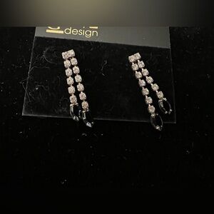 Rhinestone Pierced Earrings by Gallery Design.